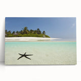 Large black and white photograph of Caribbean Martinique scenery on stretched canvas, ideal for kitchen wall art.