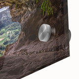 Large abstract wall art depicting vibrant Caribbean scenery on acrylic glass, ideal for dining room ambiance.