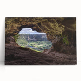 Black and white stretched canvas of a serene Caribbean beach scene, ideal for kitchen wall art or bedroom ambiance.