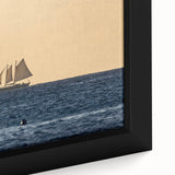Extra large framed canvas featuring a textured depiction of the Caribbean Saint Vincent scenery in vibrant colors.
