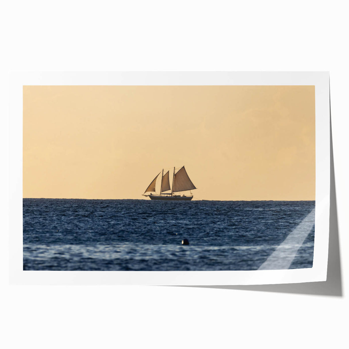 Extra large rolled print of Caribbean Saint Vincent scenery with vibrant floral elements in pastel shades.