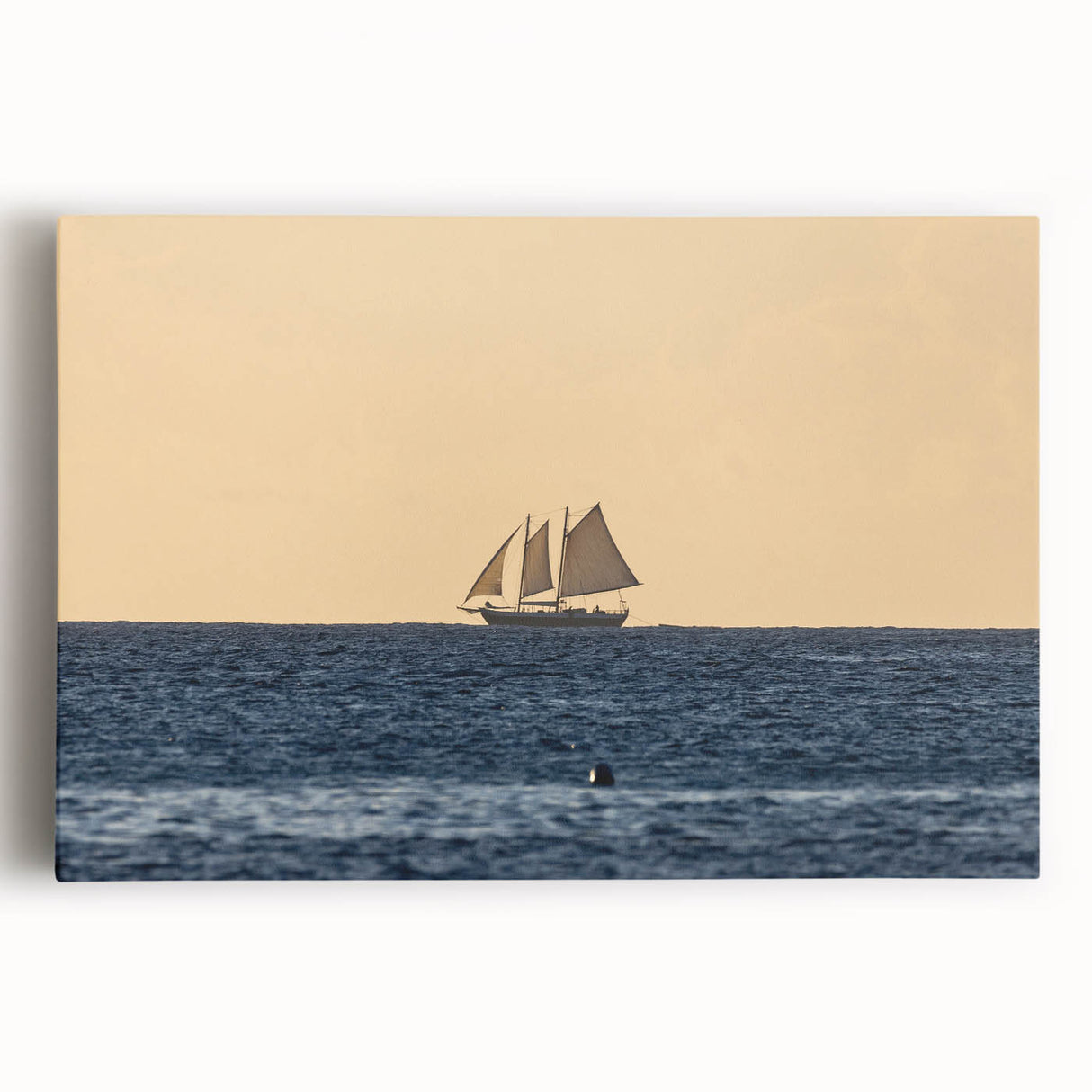 Black and white stretched canvas featuring a serene Caribbean beach scene, ideal for kitchen wall art or bedroom ambiance.