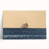 Black and white large art print depicting Caribbean scenery on stretched canvas, suitable for kitchen wall art.