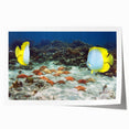 Extra large rolled print of a Caribbean scenery with vibrant blue and green tones, ideal for art wall dining room.