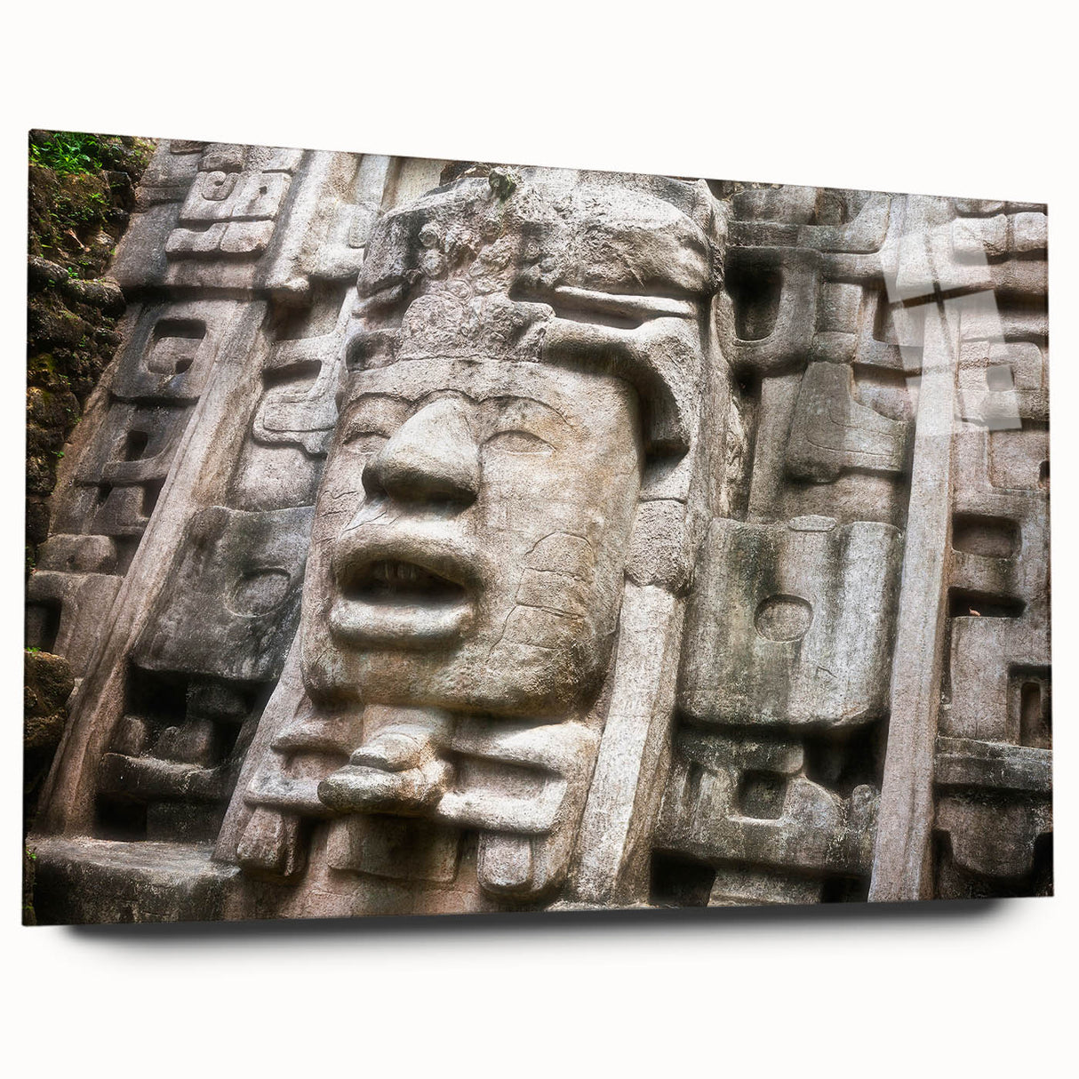 Large abstract acrylic print featuring a vibrant Belize scenery, ideal for bedroom or dining room art.