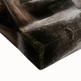 Large art of a black and white landscape painting depicting Central America, Belize on stretched canvas.