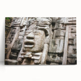 Black and white stretched canvas depicting a Belizean landscape, ideal for kitchen wall art or bedroom ambiance.