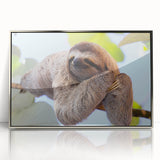 Mid-century modernist art depicting a Costa Rican landscape in silver-framed acrylic, suitable for modern art wall decor.