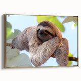 Framed canvas of a vintage-style Costa Rican landscape in muted earth tones, ideal for bedroom wall art.