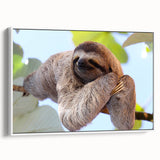 Vintage poster art of a Costa Rican landscape on a framed canvas, featuring vibrant colors.