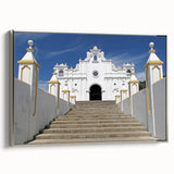 Landscape art painting of Central America featuring vibrant colors on a framed canvas.