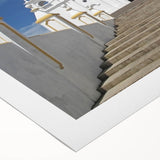 Art deco poster of El Salvador scenery in pastel colors on rolled canvas, suitable for dining room wall art.