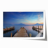 Extra large rolled print of a Central American scenery with vibrant floral elements.