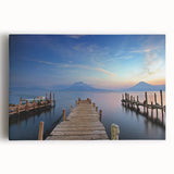 Black and white photograph of a Guatemalan landscape on large stretched canvas, suitable for kitchen wall art.