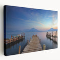 Vibrant Central American landscape on large stretched canvas, ideal for kitchen wall art.