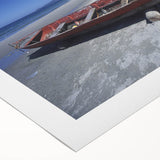 Art deco poster featuring a vibrant scene of Honduras on rolled canvas, suitable for dining room decor.