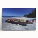 Black and white stretched canvas featuring a large Central American landscape, ideal for kitchen wall art or bedroom decor.