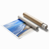 Extra large rolled print of a floral scene in soft pastel shades, ideal for classy bathroom wall art.