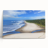 Black and white photograph of Nicaraguan landscape on large stretched canvas, ideal for kitchen wall art.