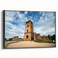 Black and white framed canvas of a vintage-style Panama landscape, suitable as wall art for a bedroom.