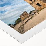 Art deco poster of a Central American scenery in Panama, featuring vibrant hues on rolled canvas.