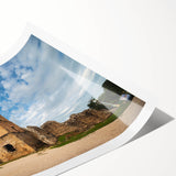 Extra large wall art featuring line art flowers in monochrome, rolled print format, ideal for large living room decor.