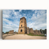 Black and white photograph of Panama scenery on large stretched canvas, ideal for kitchen wall art.