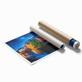 Extra large rolled print of a floral scene in Belgium, with muted earth tones, ideal for classy bathroom wall art.