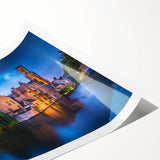 Extra large wall art featuring line art flowers in monochrome, ideal for large living room wall decor, rolled print format.