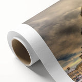 Art Deco style poster of a Bulgarian landscape in pastel shades on rolled canvas, ideal for nursery wall art.