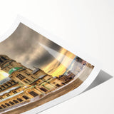 Extra large wall art featuring line art flowers in muted earth tones on a rolled canvas, ideal for large living room decor.