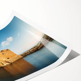 Extra large wall art featuring line art flowers in muted earth tones on rolled print, suitable for large living room decor.