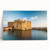 Large black and white photo of a European street scene on stretched canvas, suitable for kitchen wall art.