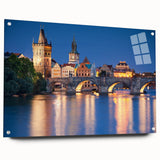 Acrylic print of a Czech Republic landscape in soft pastel colors, ideal for bedroom or dining room decor.