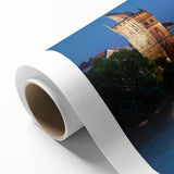 Art deco poster of a serene Czech Republic landscape on rolled canvas, with soft pastel colors.