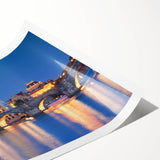 Extra large wall art featuring line art flowers in muted earth tones on a rolled print, suitable for large living room decor.