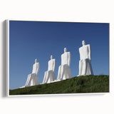 Vintage poster art of a European Denmark scenery on an extra-large framed canvas.