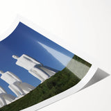 Extra large wall art featuring line art flowers in muted earth tones, rolled print, ideal for large living room decor.