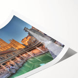 Extra large wall art featuring line art flowers in soft pastel colors on a rolled print, ideal for large living room decor.