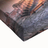 Black and white landscape art painting of Bath, England on stretched canvas, suitable for bedroom wall decor.