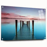 Acrylic print of a large abstract depiction of Cumbria, England, in muted earth tones.