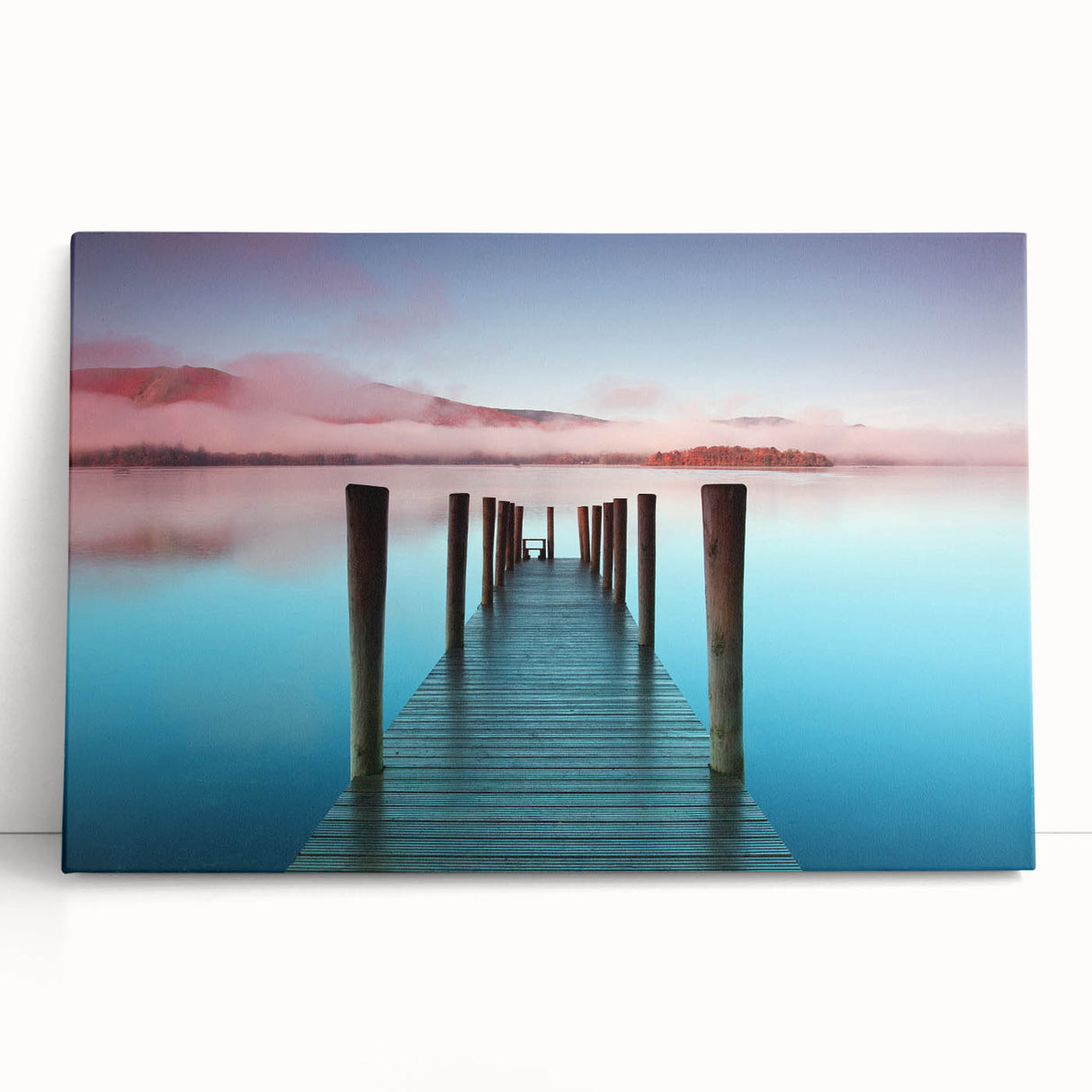 Black and white photograph of Cumbria landscape on large stretched canvas, suitable for kitchen wall art.