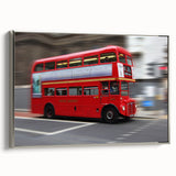 Landscape art painting of London with vibrant colors on a framed canvas, ideal for living room decor.