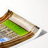 Extra large wall art featuring line art flowers in muted earth tones on a rolled canvas, ideal for large living room decor.