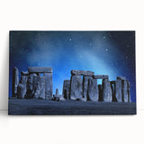 Black and white photo of Stonehenge on large stretched canvas, suited for kitchen wall art.