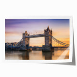 Extra large rolled print of the Thames River with muted blue and green tones, ideal for art wall dining room.