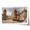 Rolled canvas print of a serene Estonian landscape with soft pastel hues, ideal for art wall dining room.