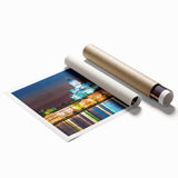 Extra large rolled print depicting vibrant floral scenery in Finland, ideal for classy bathroom wall art.