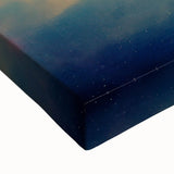 Large art of a black and white landscape painting of Lyon, France on stretched canvas, suitable for bedroom wall decor.