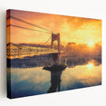 Large art print of Lyon scenery on stretched canvas in vibrant colors, suitable for kitchen wall art.
